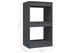 Bibliothèque Gris 40x30x71.5 Bois de pin massif 69447WPRC