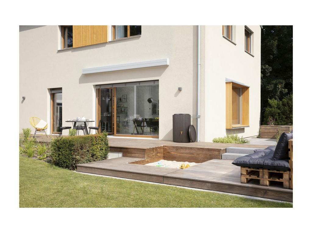 Nidchicshop récupérateur d'eau Nidchicshop - 220 L - Brun 95806CRUI