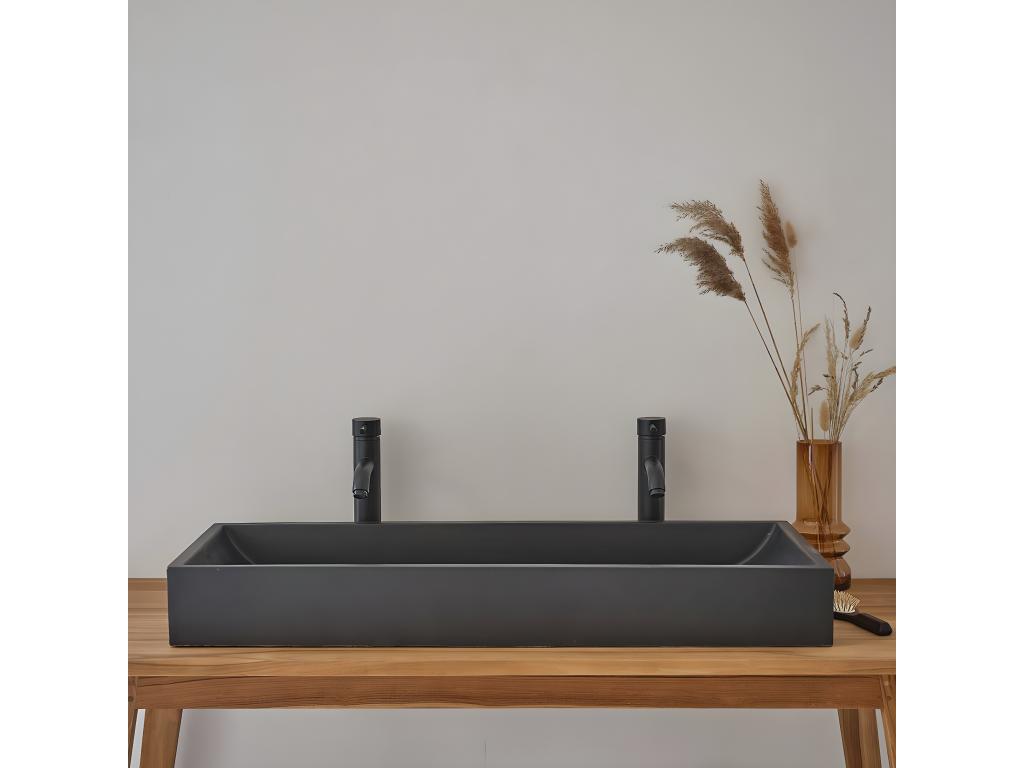 Vasque en béton noir 100 cm 14026PNXI