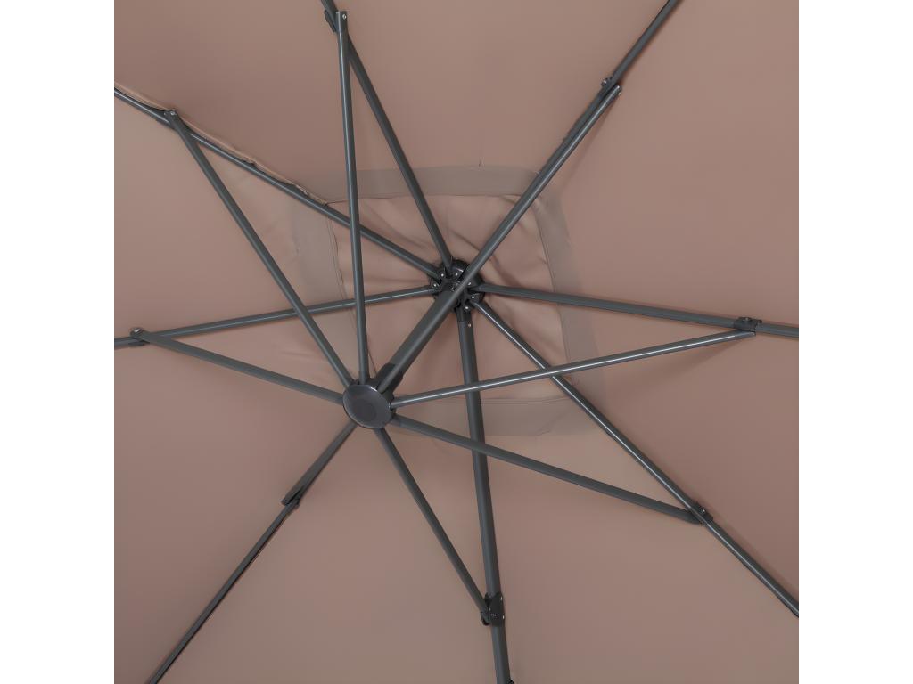 Parasol de jardin déporté Alu Sun 4 - Rectangulaire - 3x4 m - Calmetop - Dalles à Calmetop incluses 12887GUQE