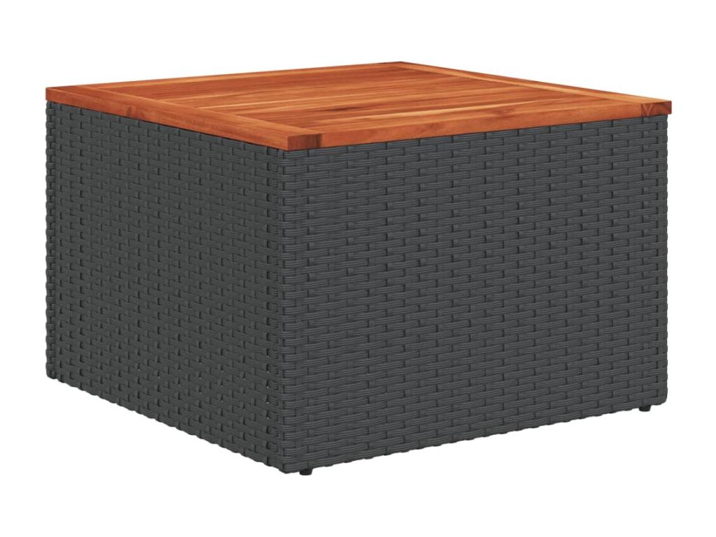 Salon de jardin avec coussins 13 pièces noir résine tressée 25743DYRI