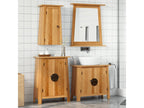 Ensemble de meubles de salle de bain 3 pcs bois de pin massif 99977DUHU