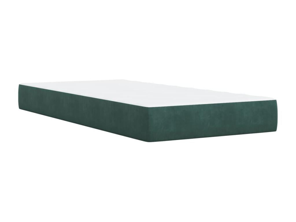 Sommier à Nidchicshop de lit avec matelas Vert foncé 90x190 cm 61130QESX