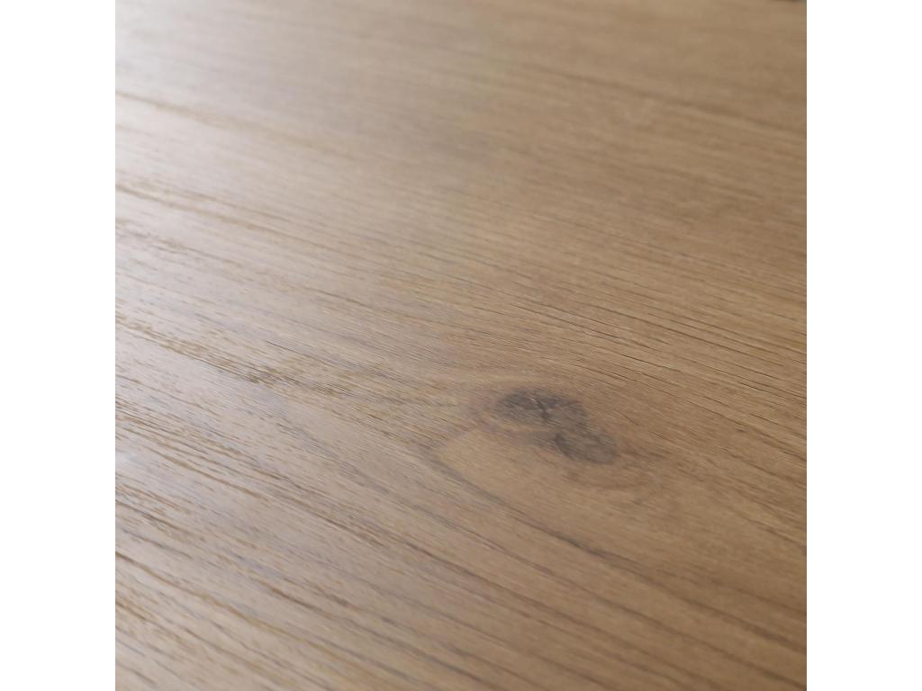 Table à manger 140 Pour 6 personnes Pieds en bois Chêne et noir 07469IBLI