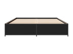 Cadre de lit noir 120x190 cm bois d'ingénierie et métal 06774YGTA