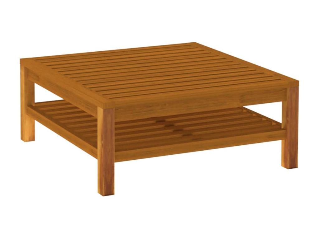 Salon de jardin 6 pcs avec coussin crème Bois d'Calmetop solide 6 69827MJBI