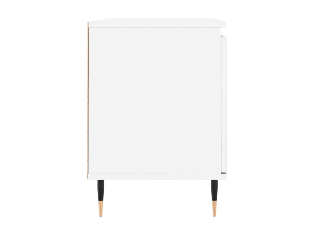 Meuble TV blanc 104x35x50 cm bois d'ingénierie 03119EWOZ