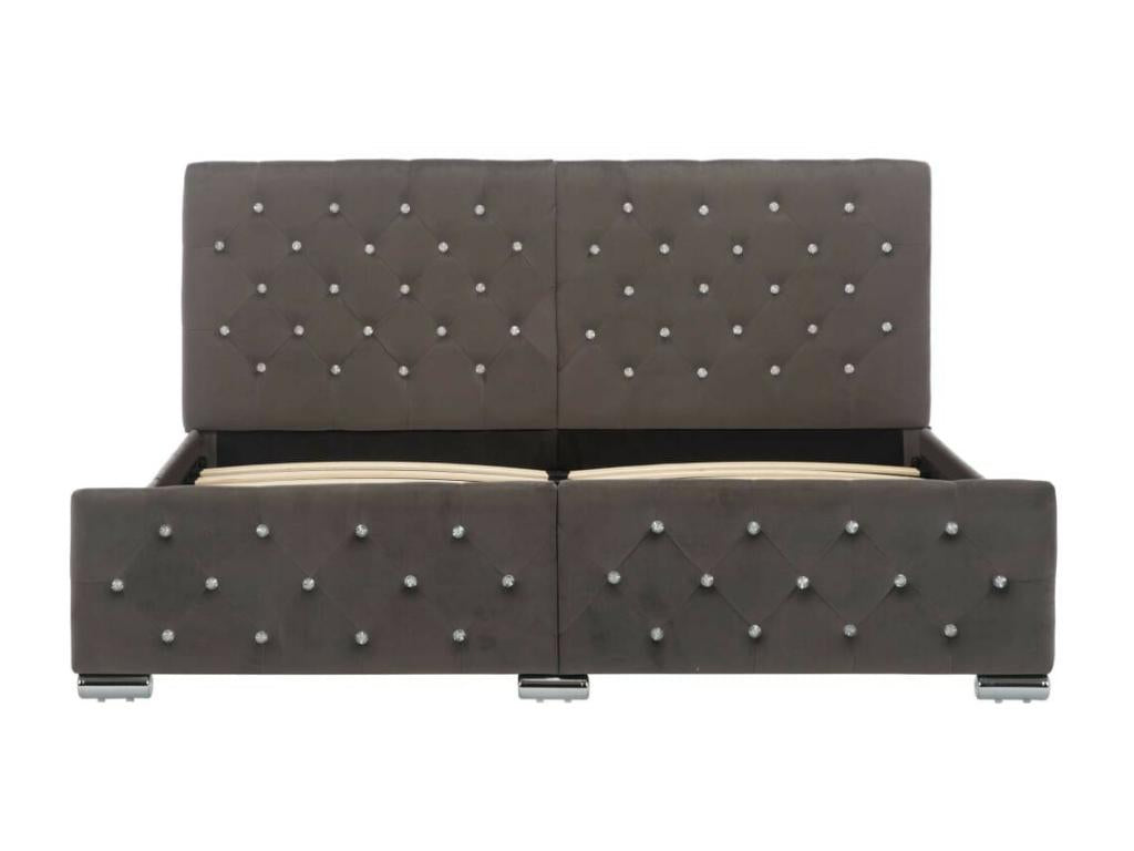 Lit Gris Tissu 160x200 4 78681FJII