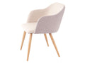 6x chaise de séjour/salle à manger Nidchicshop-D71 design rétro accoudoirs tissu - couleur crème-beige 41739LGQJ