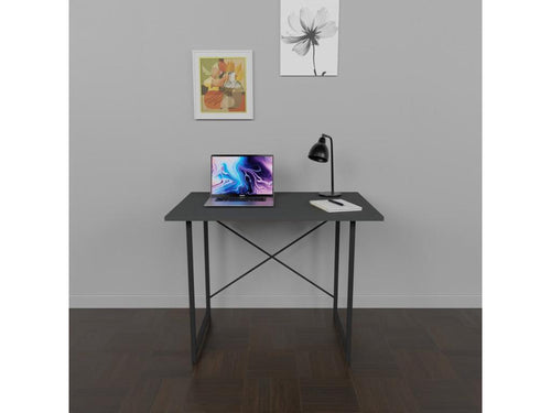 bureau Calmetop mélaminé anthracite 90x60x72 cm 68725VRSN