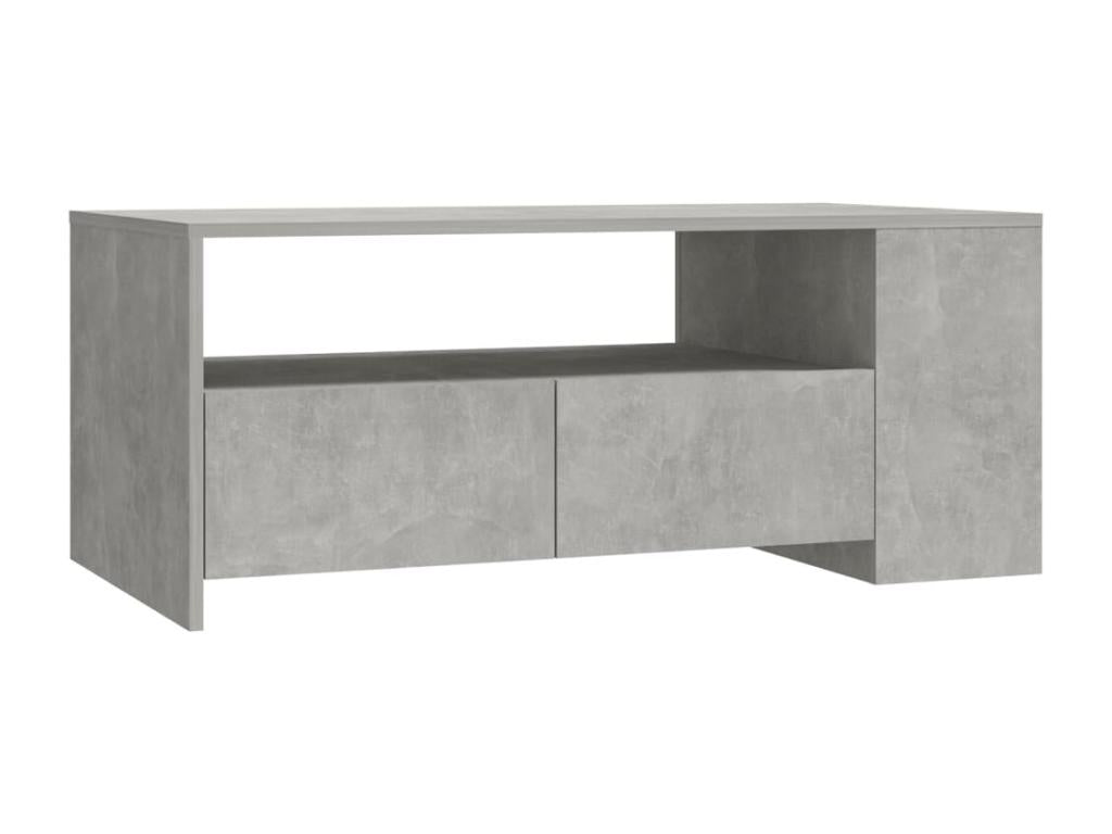 Table basse Gris béton 102x55x42 cm Bois d'ingénierie 62993NKYB