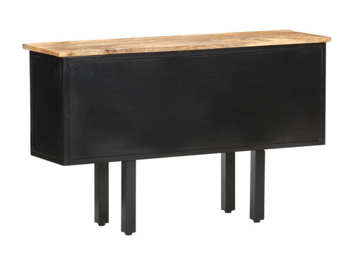 Buffet 110x30x65 cm Bois de manguier massif brut et acier 07246NQMH