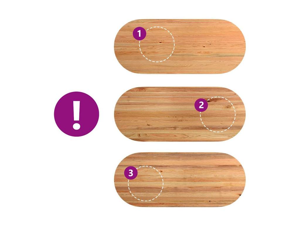 Table à manger marron clair bois de chêne massif ovale 15484WCRE