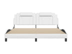 Cadre de lit avec tête de lit Blanc 180x200 cm Similicuir 45040UMVO