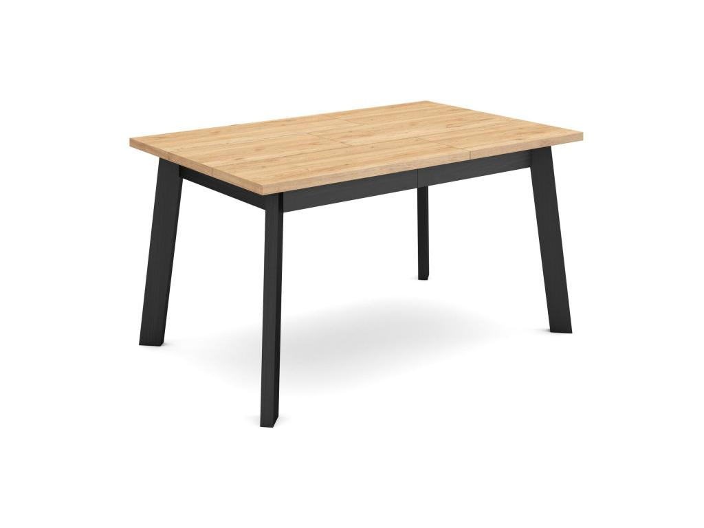 Table à manger 140 Pour 6 personnes Pieds en bois Chêne et noir 07469IBLI
