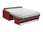 Canapé 4 places convertible express en tissu rouge - Couchage 160 cm - Matelas 22 cm Nidchicshop 93000DXUW