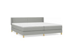 Sommier à Nidchicshop de lit avec matelas Gris clair 200x200 Tissu 39683GUGI