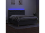 Sommier à Nidchicshop de lit et matelas et LED Gris foncé 180x200 cm 86032LIAX