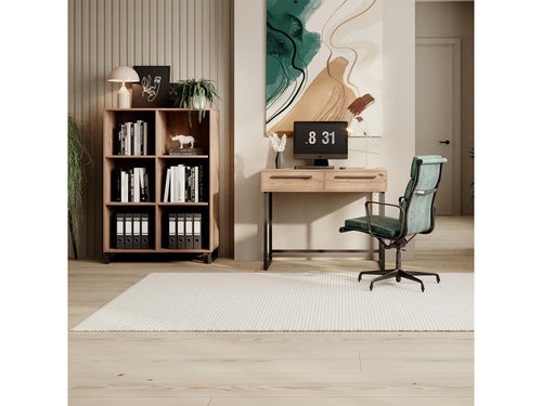 Bureau 2 tiroirs Nidchicshop Bois et Noir 80859WTXU