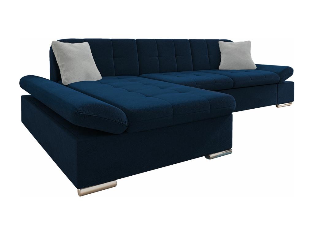 Canapé d'angle Calmetop 152 Bleu Fonction de couchage Boîte de literie 278x161x76cm 80057BIDP