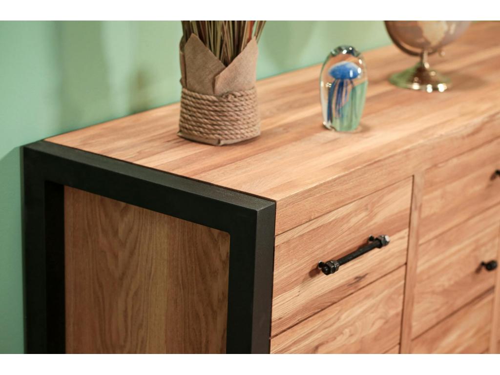 Bahut en chêne huilé 4 portes Nidchicshop 2 57176BEXN