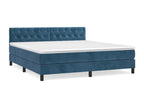 Lit à sommier tapissier et matelas Bleu foncé 160x200cm Velours 66498NGXP