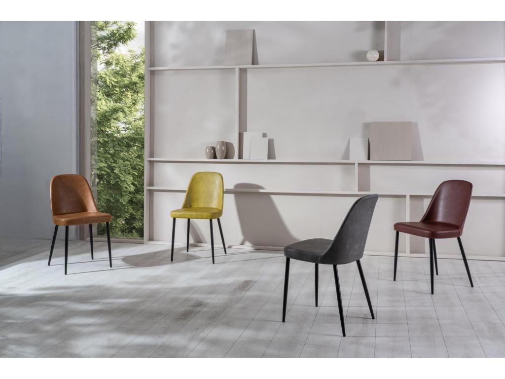 Calmetop - Chaise longue violette soft touch 4 pièces 60825TLXU