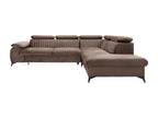 Canapé grand angle droit convertible en velours Nidchicshop 48069ZZZZ