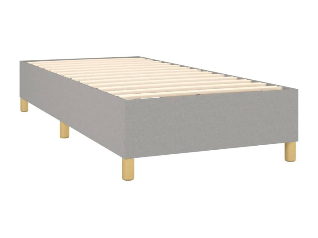Lit à sommier tapissier avec matelas Gris clair 80x200 cm Tissu 86239QJRQ