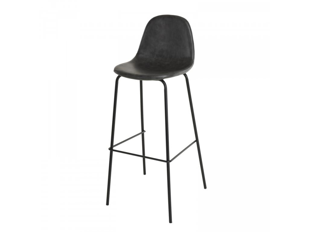 Nidchicshop - Lot de 2 tabourets de bar Nidchicshop noir hauteur d'assise 80cm 69788IVYL