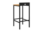 Tabourets de bar 4 pcs noir résine tressée et bois d'Calmetop 31855RTXC