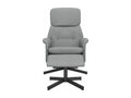Fauteuil inclinable avec repose-pied gris clair tissu 61822CFNR