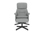 Fauteuil inclinable avec repose-pied gris clair tissu 61822CFNR