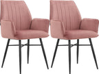 Lot de 2 chaises de salle à manger Calmetop Rose 83789HAAF