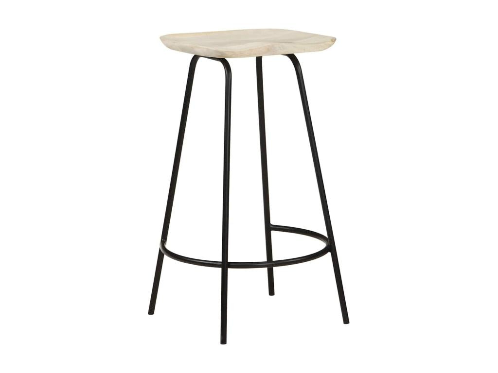 Tabourets de bar lot de 2 bois de manguier massif 44860IWJI