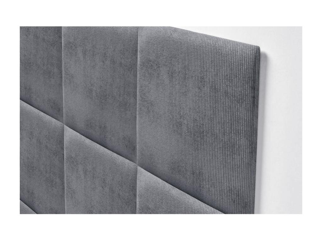 Calmetop Tête de lit rembourrée en velours tricoté de qualité Calmetop inférieure composée de panneaux autocollants interchangeables gris foncé 90 cm 25575JODN