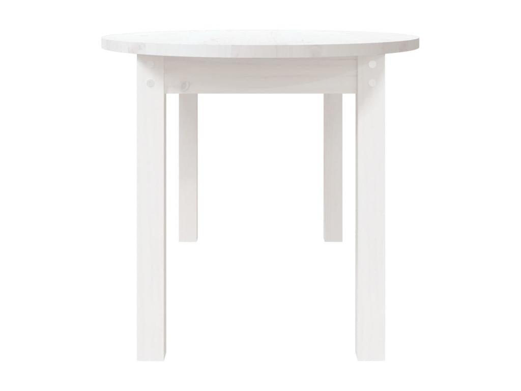 Table basse Blanc 110x55x45 Bois massif de pin 63230TRBM