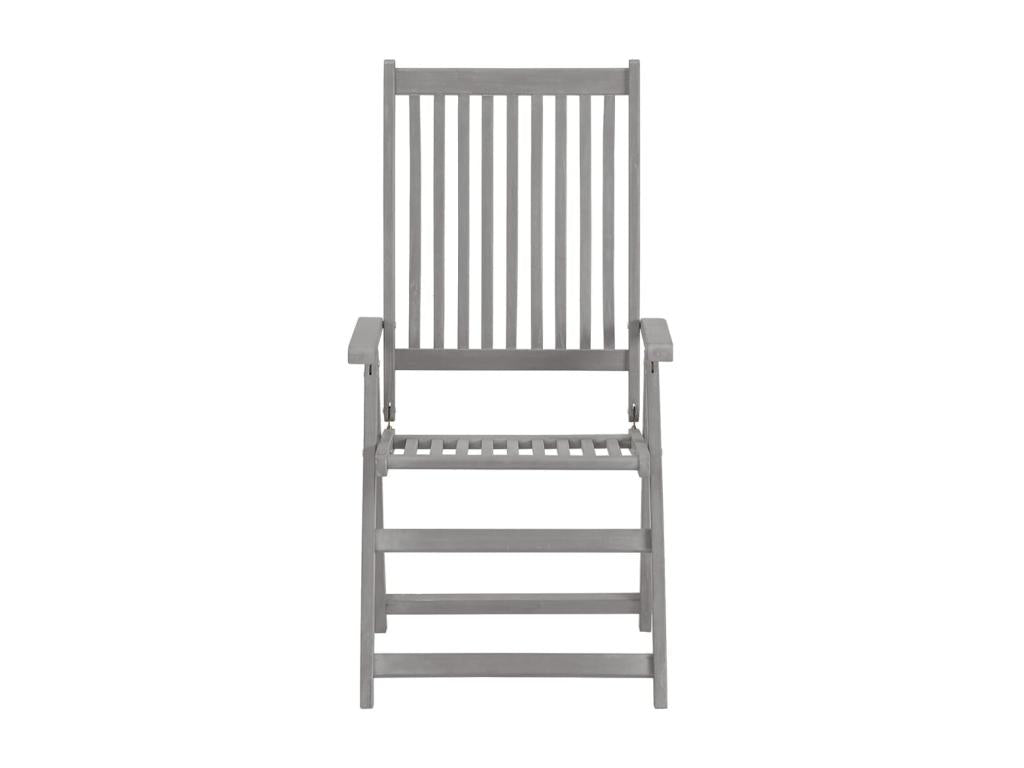 Chaises inclinables de jardin 4 pièces avec coussins Bois d'Calmetop 03218DUNP