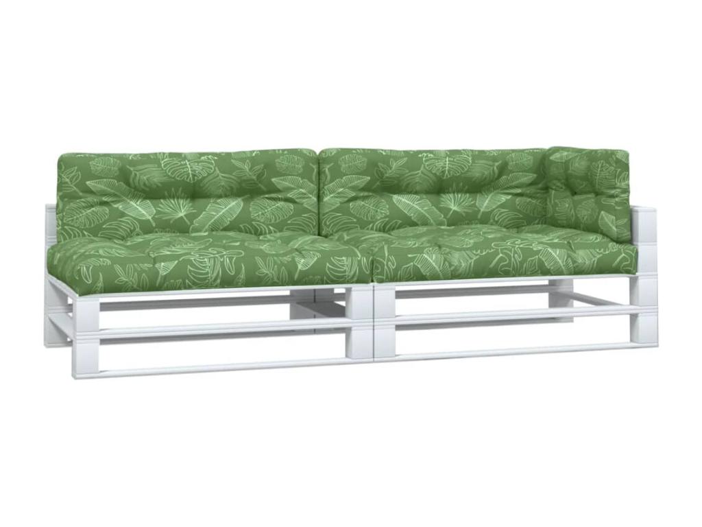 Coussins de palette lot de 5 motif de feuilles tissu 27686AFER