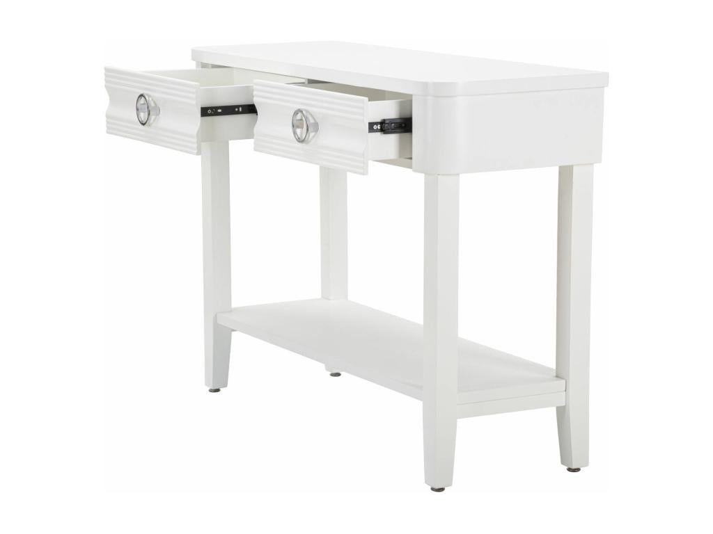 Console Calmetop Table polyvalente Armoire de rangement Bureau du couloir 110x40 h82 cm Blanc 94956IODR