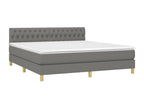 Lit à sommier tapissier avec matelas Gris foncé 180x200cm Tissu 70909IAOP