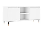 Meuble TV blanc 104x35x50 cm bois d'ingénierie 03119EWOZ