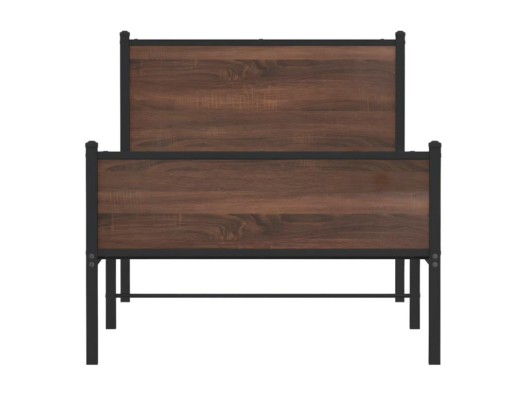 Cadre de lit métal avec tête de lit et pied de lit 90x190 cm 19029UVII