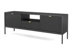 Meuble TV - 154 cm - noir avec pieds noirs - Nidchicshop 52058NMDV