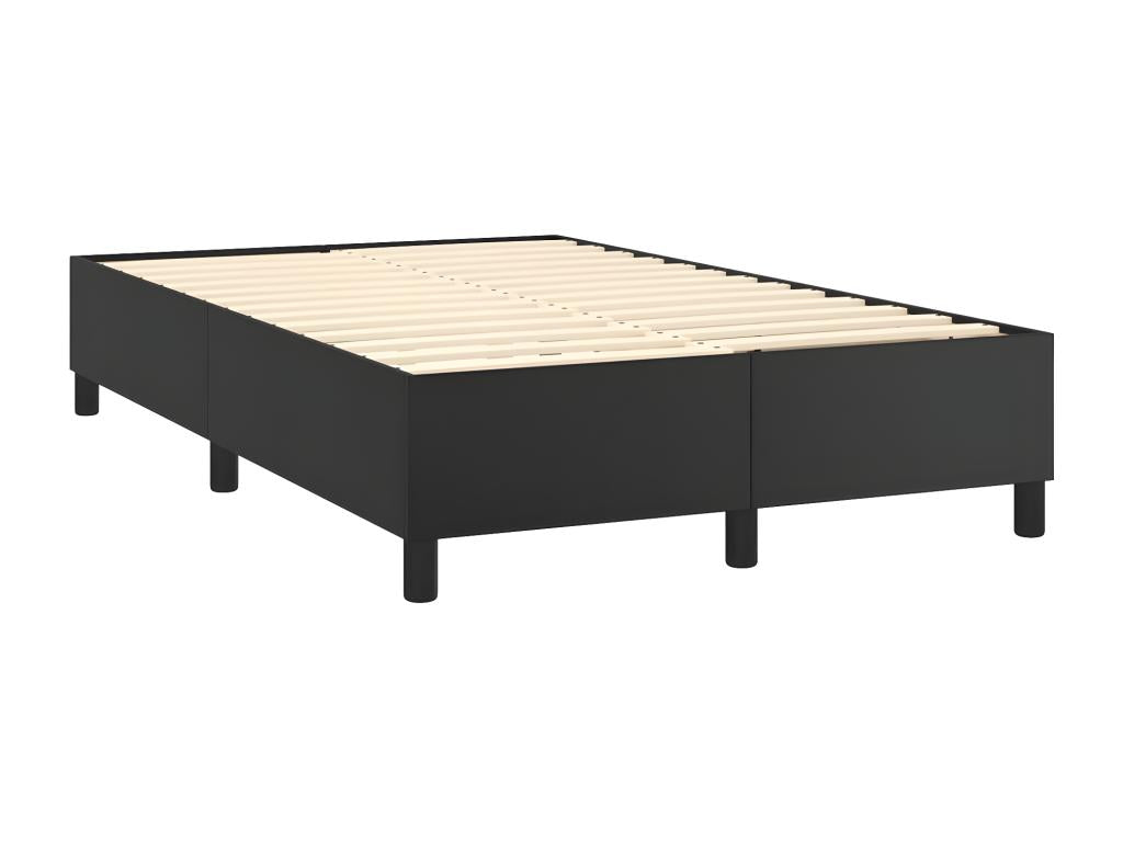 Sommier tapissier avec matelas et LED Noir 120x200cm Similicuir 92990JNXF