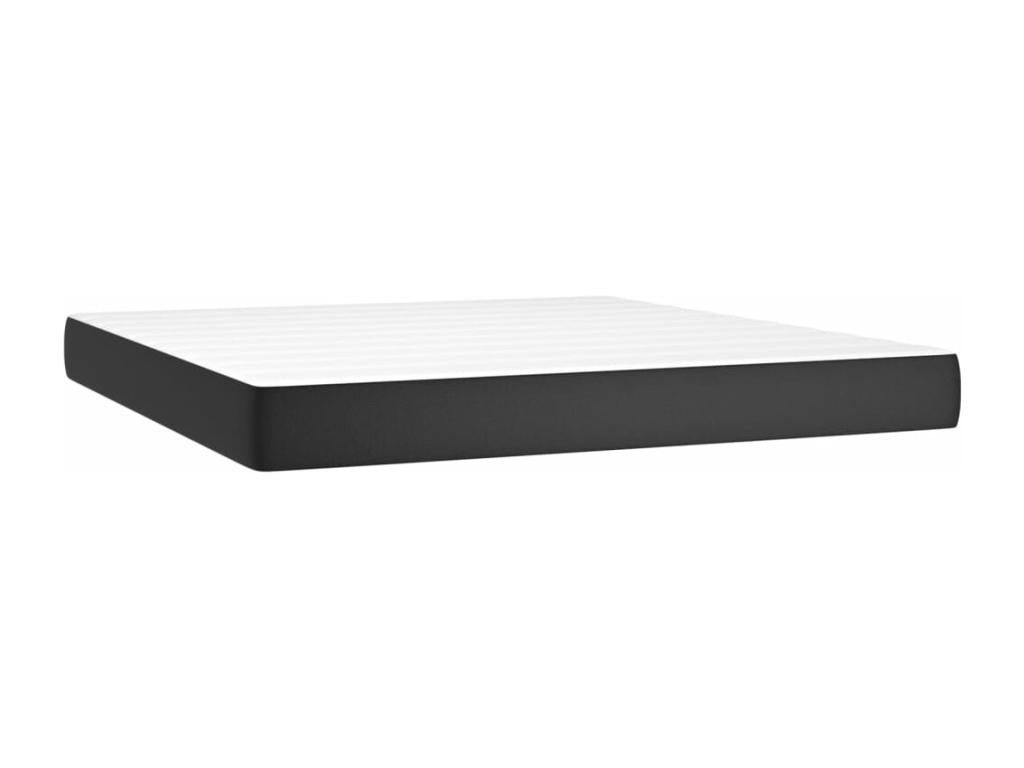 Sommier à Calmetop de lit avec matelas et LED Noir 160x200 87743APPN