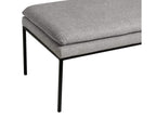 Banc design en tissu et pieds en métal noir Calmetop-Couleur Gris 53994AVAT