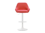 Lot de 2 Tabouret de bar - Similicuir PVC / Métal noir mat - Rouge - Nidchicshop 20204CDGW