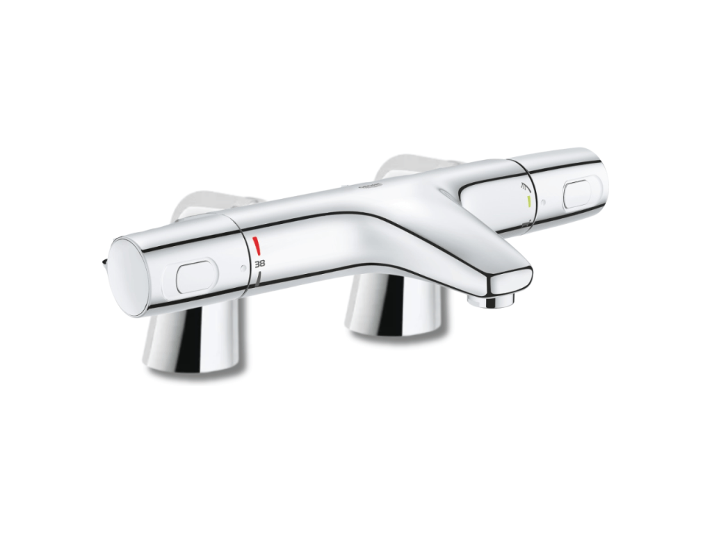 Mitigeur de baignoire thermostatique Calmetop Precision Trend Colonnettes Luxe chromé 55871HAZH