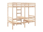 Lit mezzanine avec bureau et chaises 80x200 cm pin massif 61697FCEX